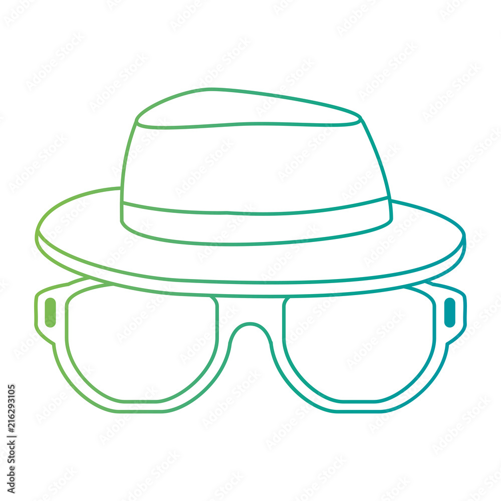 sunglasses summer with hat vector illustration design sunglasses summer with hat vector illustration design