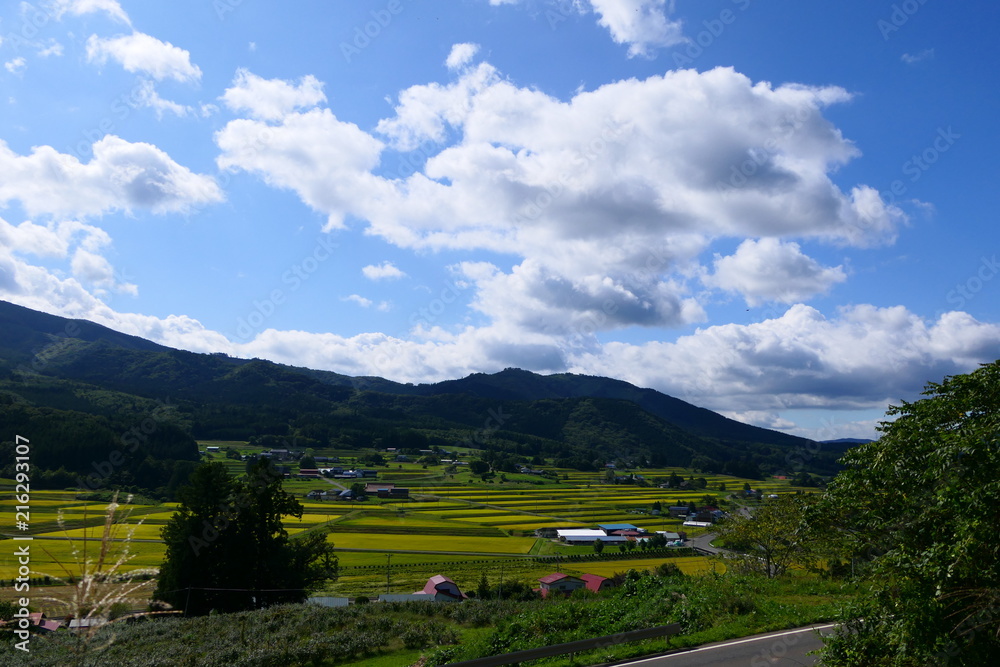 日本のふるさと、秋の岩手路。遠野　岩手　日本。９月下旬。