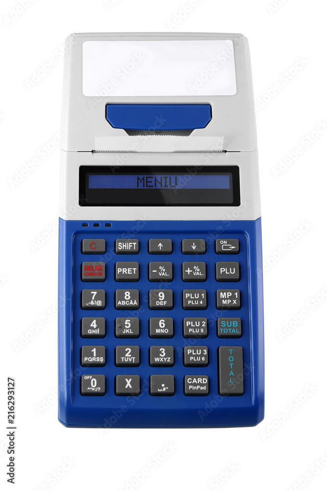 Cash register isolated on white background Cash register isolated on white background