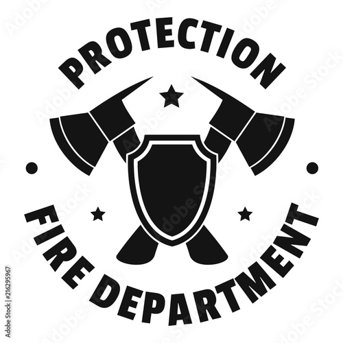 Fire protection department logo. Simple illustration of fire protection department vector logo for web design isolated on white background