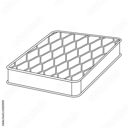 Sleep mattress icon. Outline sleep mattress vector icon for web design isolated on white background