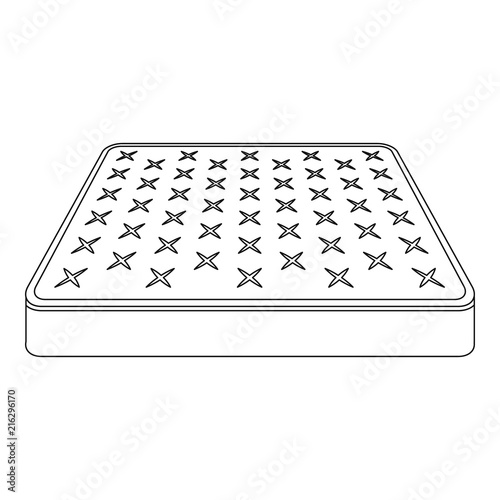 King size mattress icon. Outline king size mattress vector icon for web design isolated on white background
