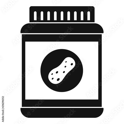Butter jar icon. Simple illustration of butter jar vector icon for web design isolated on white background