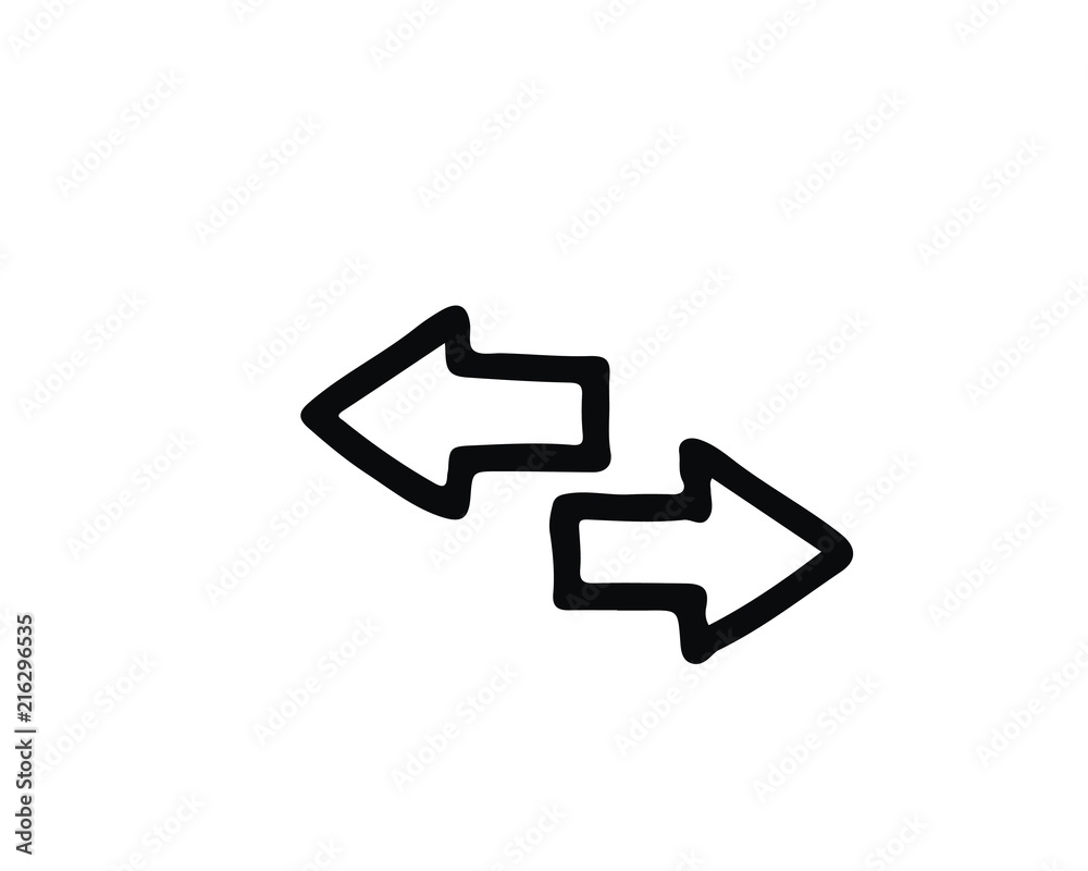 two ways hand drawn icon , designed for web and app two ways hand drawn icon , designed for web and app