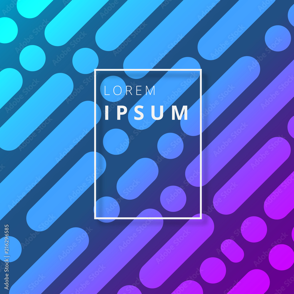 Fototapeta premium Blue and purple spectrum background with geometric pattern.