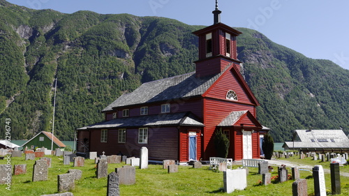 Alte Kirche in Fjaerland, Sogn og Fjordane, Norwegen, Skandinativen photo