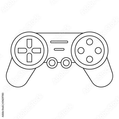 Joystick drone control icon. Outline joystick drone control vector icon for web design isolated on white background