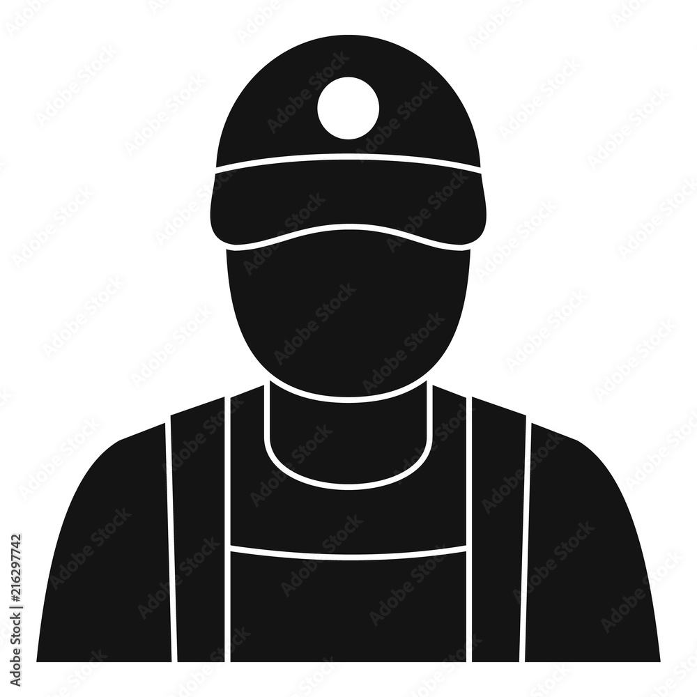 Petrol station man icon. Simple illustration of petrol station man vector icon for web design isolated on white background