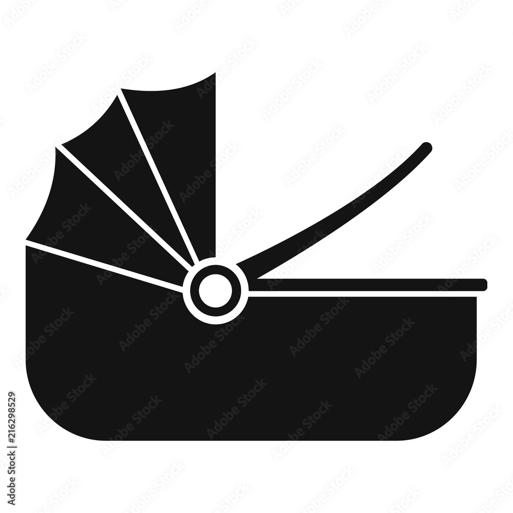 Baby carriage basket icon. Simple illustration of baby carriage basket vector icon for web design isolated on white background Baby carriage basket icon. Simple illustration of baby carriage basket vector icon for web design isolated on white background