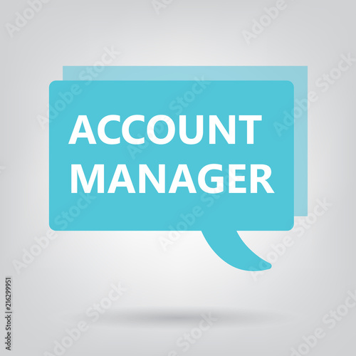 account manager written on speech bubble- vector illustration