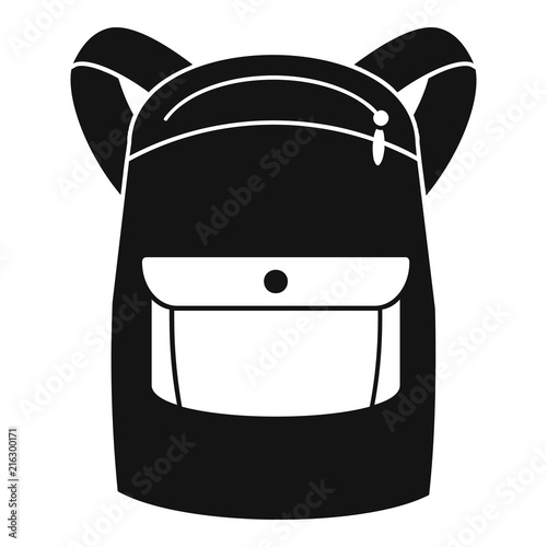 Emmo backpack icon. Simple illustration of emmo backpack vector icon for web design isolated on white background photo