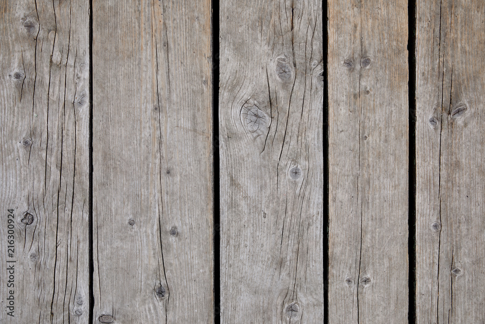 Fototapeta premium Wooden gray striped grungy background