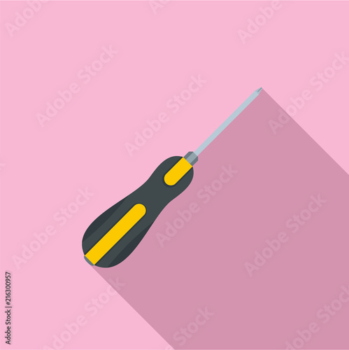 Screwdriver icon. Flat illustration of screwdriver vector icon for web design