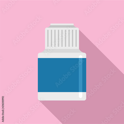 Vaping liquid bottle icon. Flat illustration of vaping liquid bottle vector icon for web design