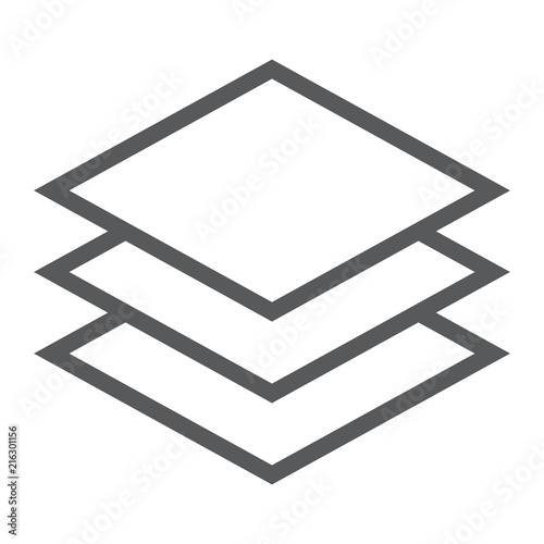 Layers line icon, tools and design, instruments sign, vector graphics, a linear pattern on a white background, eps 10.