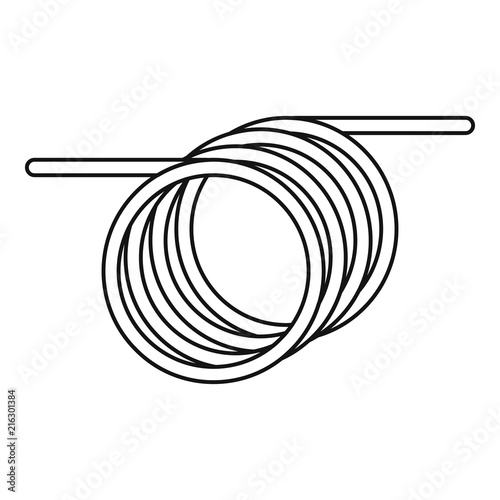 Spiral cable icon. Outline spiral cable vector icon for web design isolated on white background
