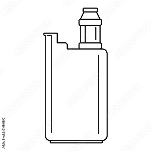Vape box icon. Outline vape box vector icon for web design isolated on white background