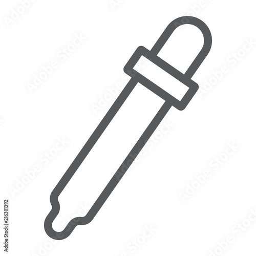 Eyedropper line icon, tools and design, pipette vector sign, graphics, a linear pattern on a white background, eps 10.