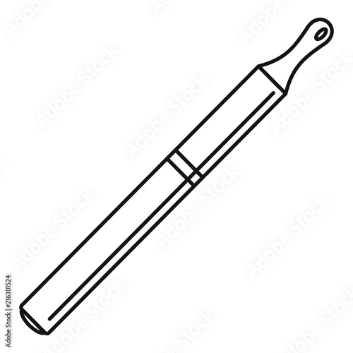 Electric cigarette icon. Outline electric cigarette vector icon for web design isolated on white background