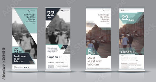 Set of templates with a design of vertical banners. Signboard Advertising Brochure Flyer Template Vector X-banner and Street Business Flag of Convenience, Layout Background