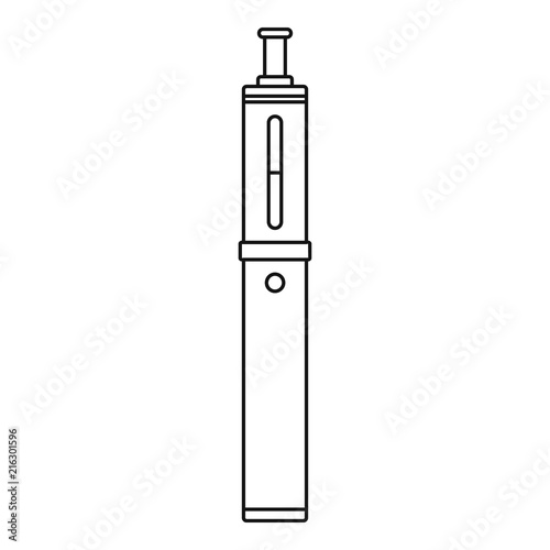 Steel vape pen icon. Outline steel vape pen vector icon for web design isolated on white background