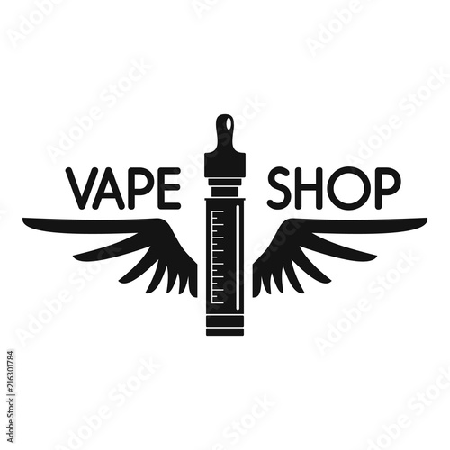 Wings vape shop logo. Simple illustration of wings vape shop vector logo for web design isolated on white background