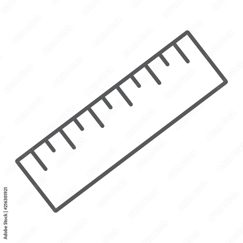 Measure tool thin line icon, tools and design, ruler sign, vector graphics, a linear pattern on a white background, eps 10. Measure tool thin line icon, tools and design, ruler sign, vector graphics, a linear pattern on a white background, eps 10.
