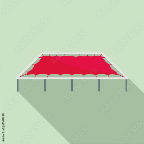 Big trampoline icon. Flat illustration of big trampoline vector icon for web design
