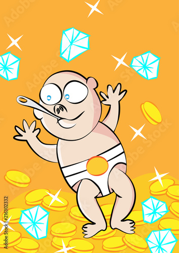 born rich funny cartoon