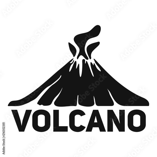 Volcano mountain logo. Simple illustration of volcano mountain vector logo for web design isolated on white background