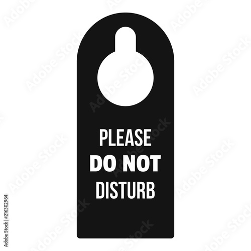 Do not disturb tag icon. Simple illustration of do not disturb tag vector icon for web design isolated on white background