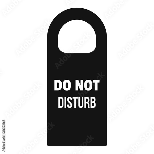 Do not disturb room tag icon. Simple illustration of do not disturb room tag vector icon for web design isolated on white background