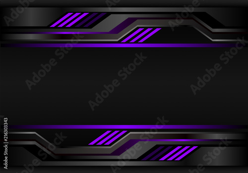 Technology Dark Metal Violet Light Futuristic On Black Blank Space Design Modern Background Vector Illustration Stock Vector Adobe Stock