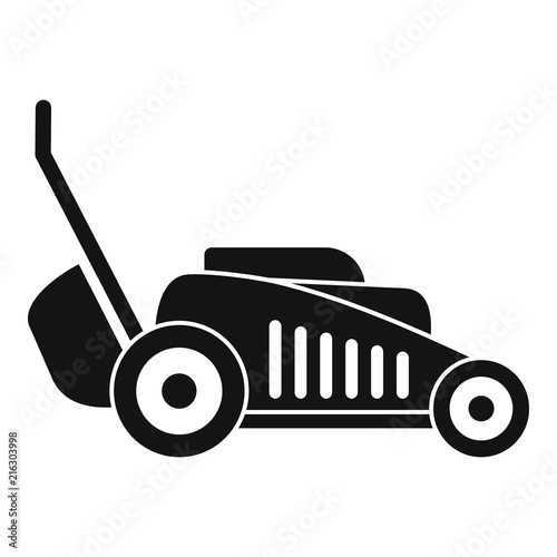 Grass cut machine icon. Simple illustration of grass cut machine vector icon for web design isolated on white background
