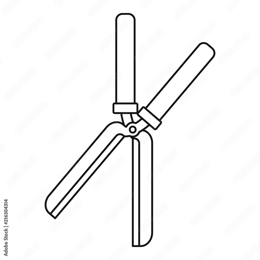 Farm scissors icon. Outline farm scissors vector icon for web design isolated on white background Farm scissors icon. Outline farm scissors vector icon for web design isolated on white background