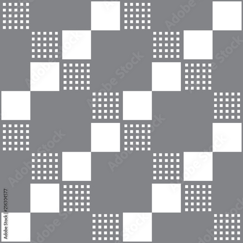 Seamless geometric pattern. Abstract background with geometric shapes. Pattern for fabric, gift wrapping, paper design, wallpaper, textile, tile, carpet. Vector illustration with squares.