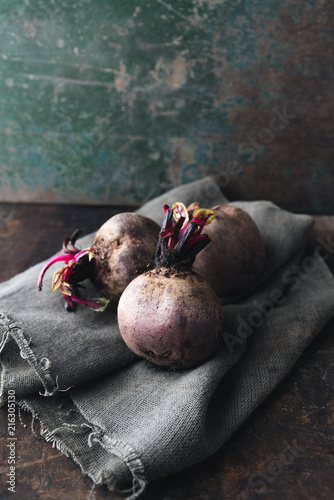 Beetroot on rustic background