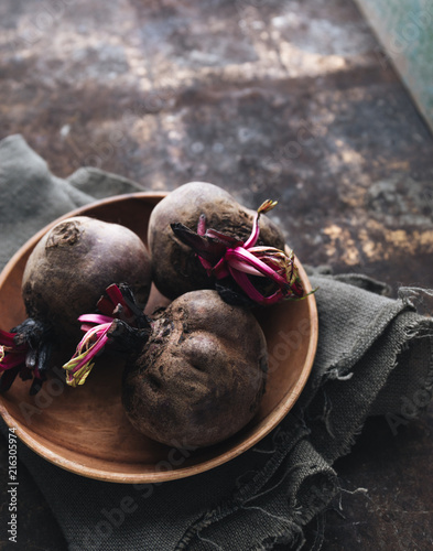 Beetroot on rustic background