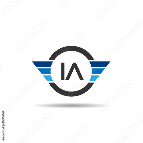 Free Download Initial Letter IA Logo Template Design - GFXLoad