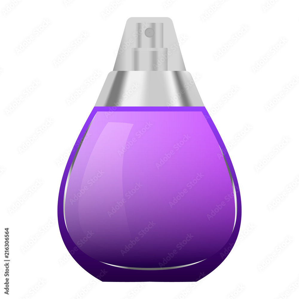 Violet perfume bottle mockup. Realistic illustration of violet perfume  bottle vector mockup for web design isolated on white background vector de  Stock | Adobe Stock