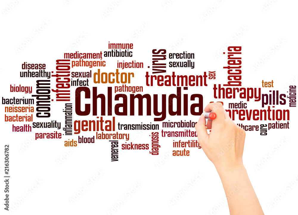 Chlamydia word cloud and hand writing concept Chlamydia word cloud and hand writing concept