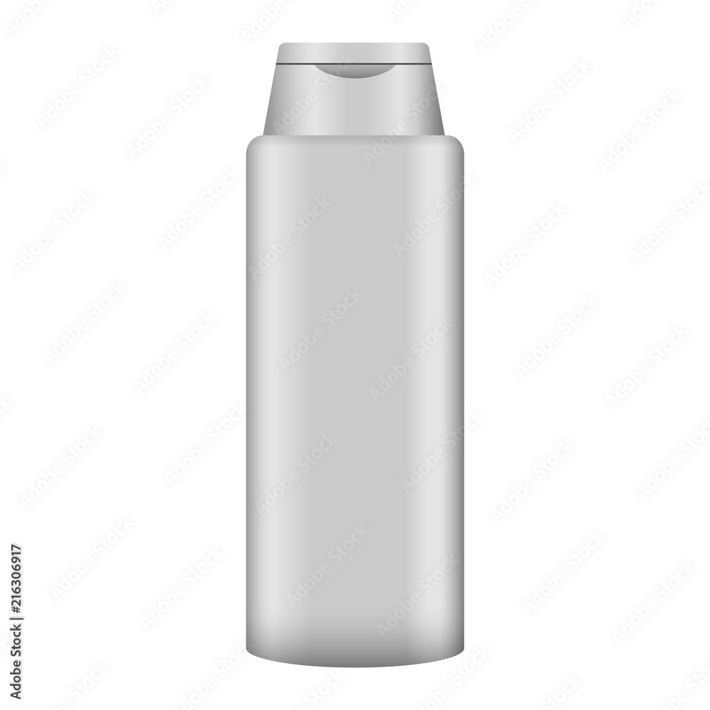 Lotion bottle mockup. Realistic illustration of lotion bottle vector mockup for web design isolated on white background