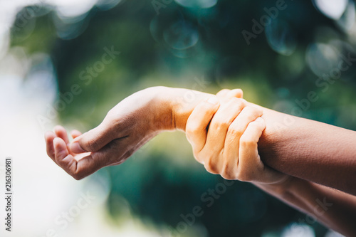 Close up Wrist pain