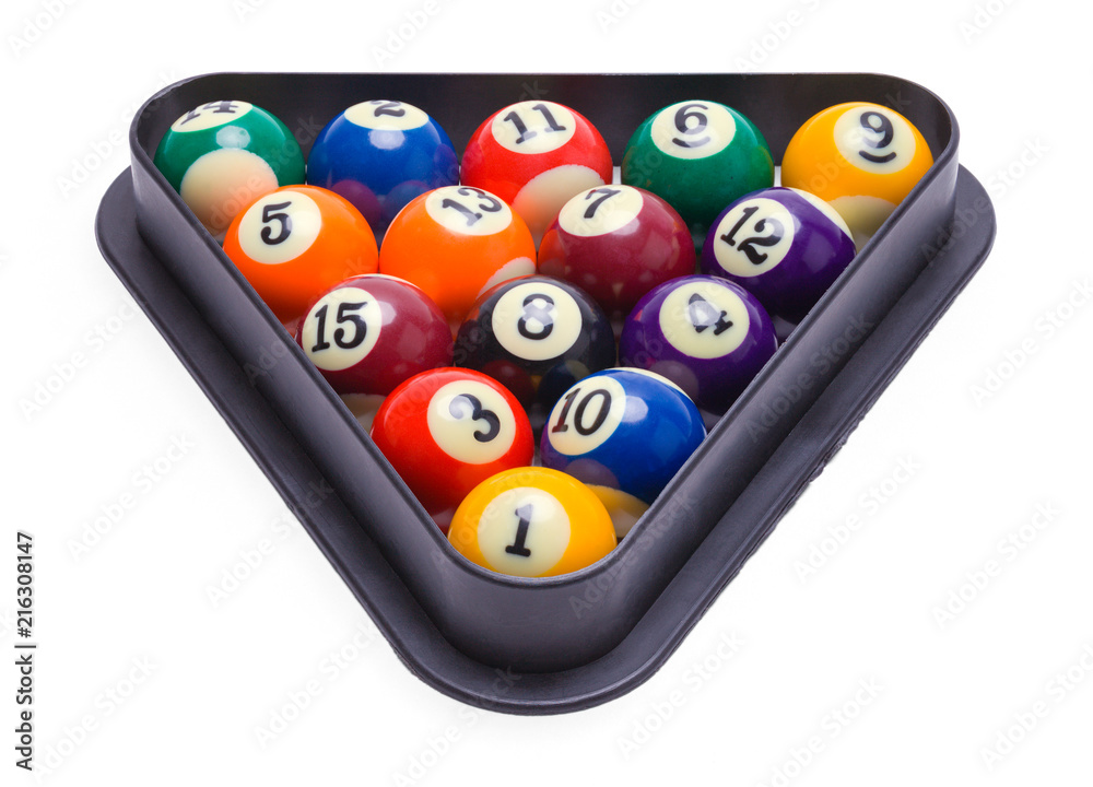 Naklejka premium Racked Pool Balls