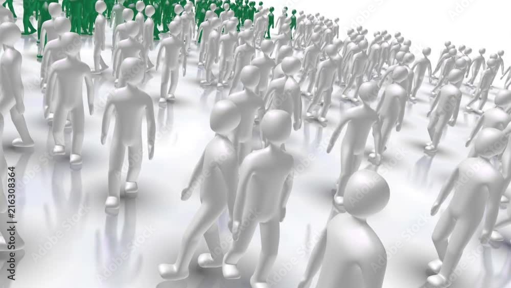 Nigeria map and flag made out of people