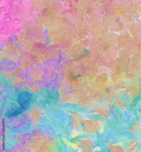 Wallpaper Mural Wall art decor. Oil painting abstraction in modern style. Contemporary art. Warm and bright colors. Mixed drawing. Digital print for poster design.  Torontodigital.ca