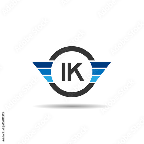 Free Download Initial Letter IK Logo Template Design - GFXLoad
