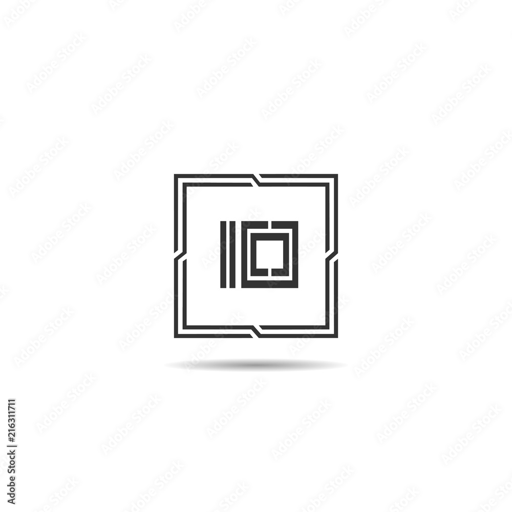 Initial Letter IO Logo Template Design Initial Letter IO Logo Template Design