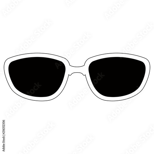 Isolated summer glasses icon