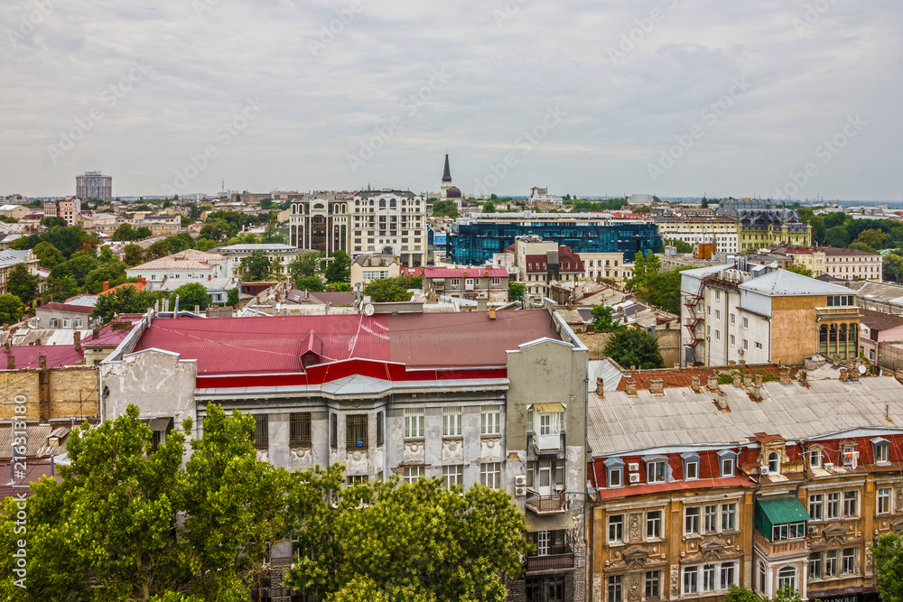 Odessa town houses panorama, Ukraine